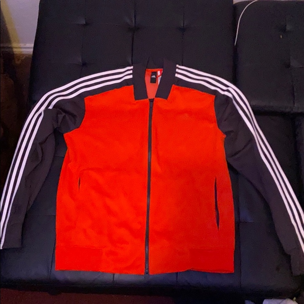 Dark Orange Adidas Jacket